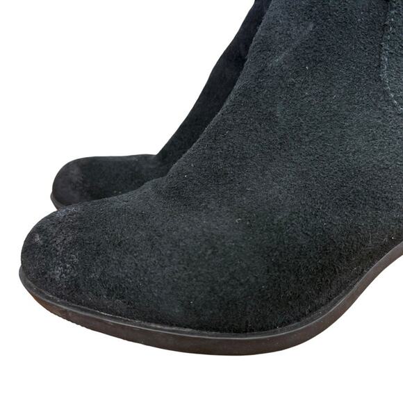 Sorel Lolla Cut Out Bootie Ankle Boots Black Suede Leather Shoes Womens sz 7.5 - Picture 8 of 16